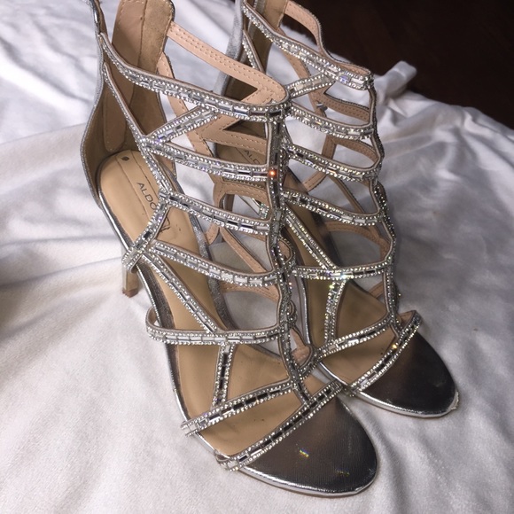Aldo Norta rhinestone embellished caged stilettos! - Picture 1 of 8